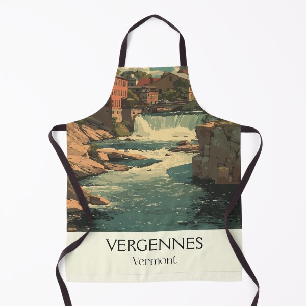 Item preview, Vergennes Vermont Vintage Travel Art | "Smallest City" & Otter Creek designed and sold by TuncGK.