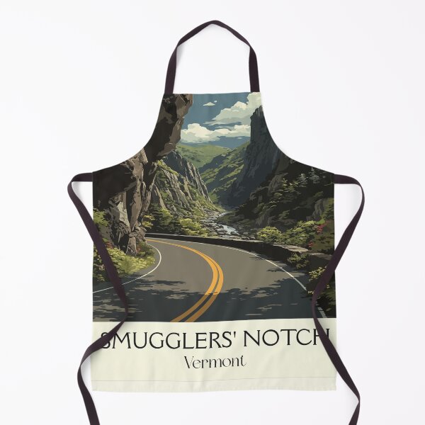 Item preview, Smugglers' Notch Vermont Retro Art | Winding Mountain Pass Scenery designed and sold by TuncGK.