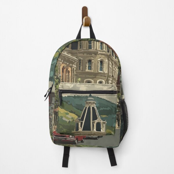 Item preview, Rutland Vermont Retro Travel Art | Historic Downtown Cityscape designed and sold by TuncGK.
