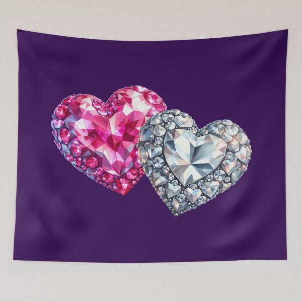 Item preview, Two Diamond Hearts designed and sold by Jeallan Designs.