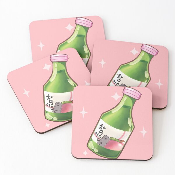 Item preview, Soju Sparkle Korean Beverage Fan designed and sold by Kateydraws.