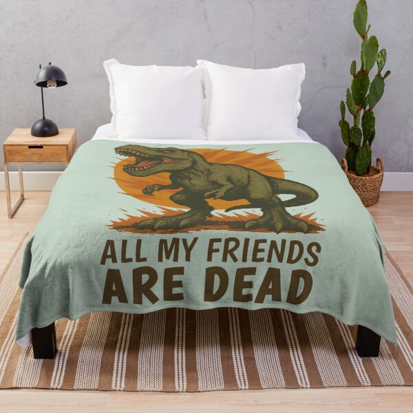 Item preview, All My Friends Are Dead – Funny Dinosaur designed and sold by hangmeart.