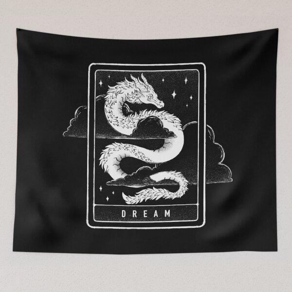 Item preview, Dragon of Dreams (white) designed and sold by Laura Cavus Illustrations.