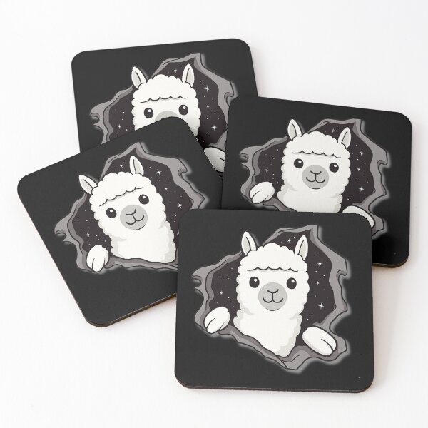 Item preview, Cute Llama in Space – Kawaii Alpaca Sticker Design designed and sold by MomentumbyOla.