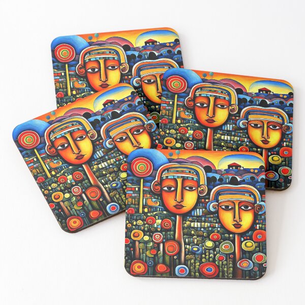 Item preview, Faces in the garden 1 designed and sold by George Hutton Hunter.