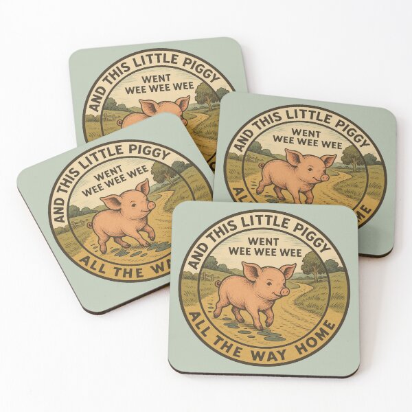 Item preview, And This Little Piggy – Cute Retro Nursery Rhyme designed and sold by hangmeart.