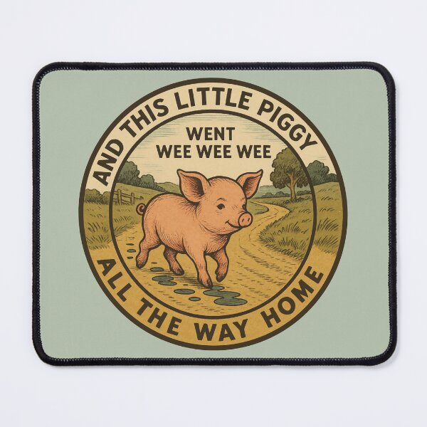Item preview, And This Little Piggy – Cute Retro Nursery Rhyme designed and sold by hangmeart.