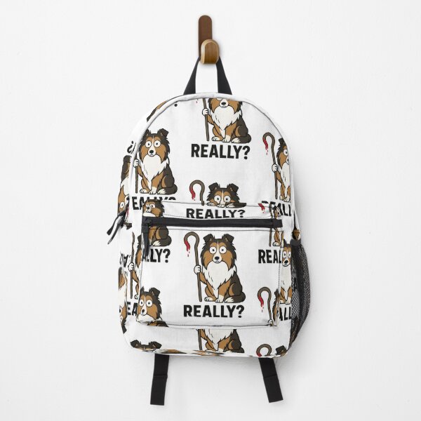 Item preview, Shetland Sheepdog Cartoon Humor with Crook designed and sold by Flying Doggo.