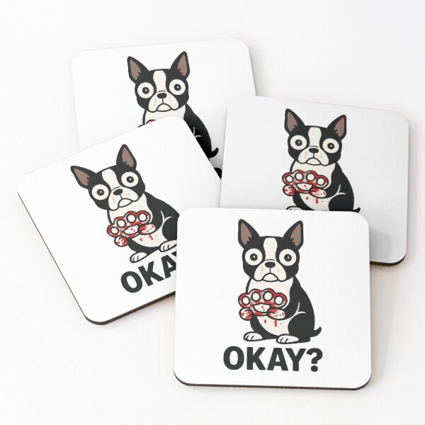 Item preview, Boston Terrier Cartoon Humor Brass Knuckles designed and sold by Flying Doggo.