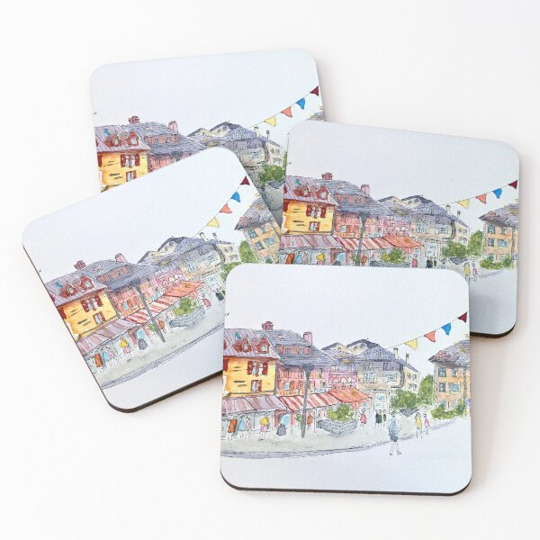 Item preview, Chamonix main square designed and sold by olga-b-draws.