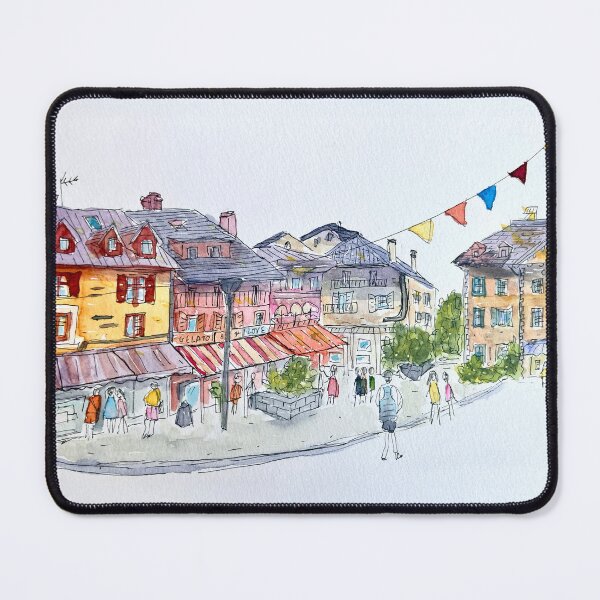 Item preview, Chamonix main square designed and sold by olga-b-draws.