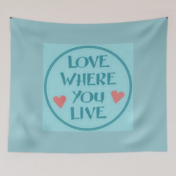 Item preview, Love where you live! - official logo with background designed and sold by Love where you live.