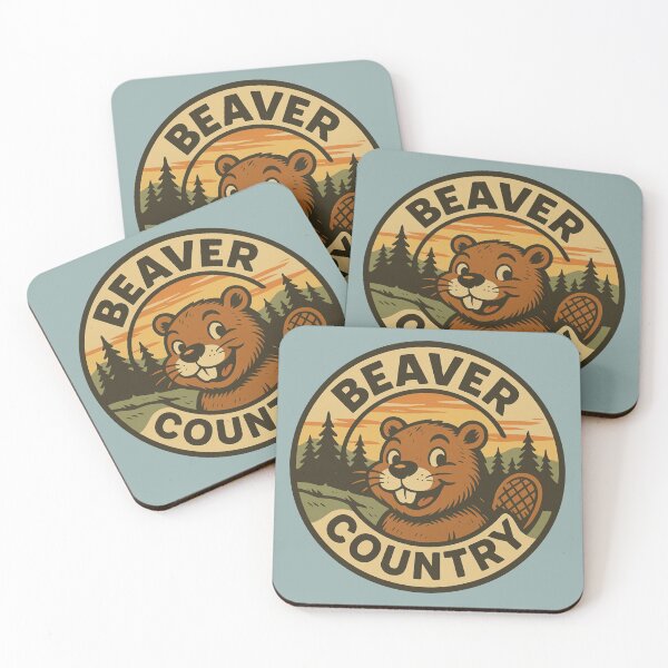 Item preview, Beaver Country – Retro Wilderness Wildlife designed and sold by hangmeart.