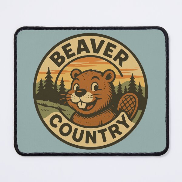 Item preview, Beaver Country – Retro Wilderness Wildlife designed and sold by hangmeart.