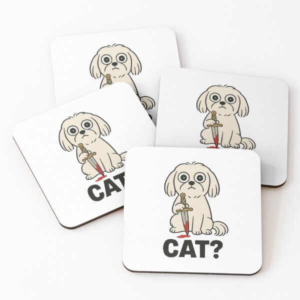 Item preview, Maltese Cartoon Humor with Dagger designed and sold by Flying Doggo.