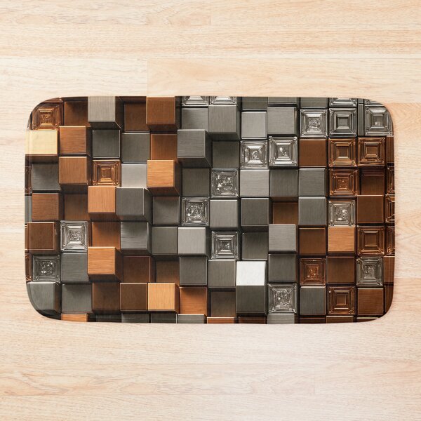 Item preview, Metallic Cube Mosaic designed and sold by Kaleidoscope Print.