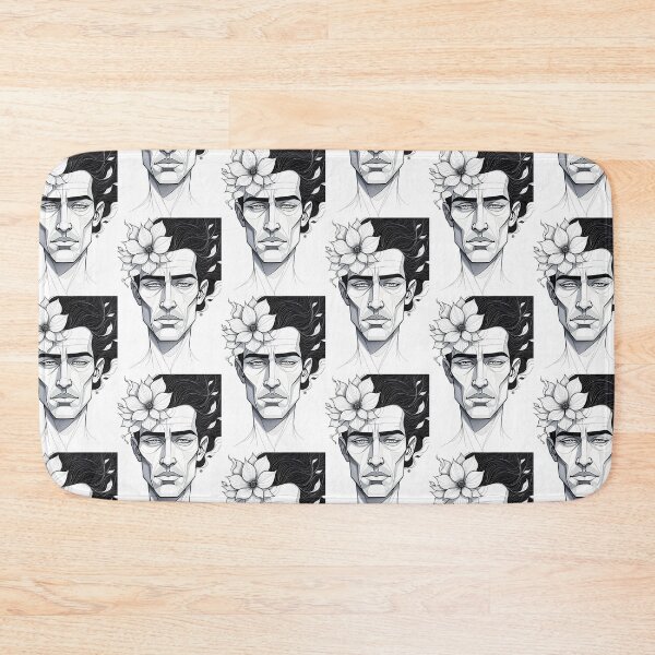 Item preview, Man FlowerLine Art Face Black Lines on White Background   (image size 6656x9984) designed and sold by Digital-Davinci.