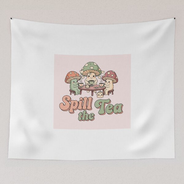 Item preview, Spill The Tea – Cute Mushroom Tea Lover Design designed and sold by Rank Sol.