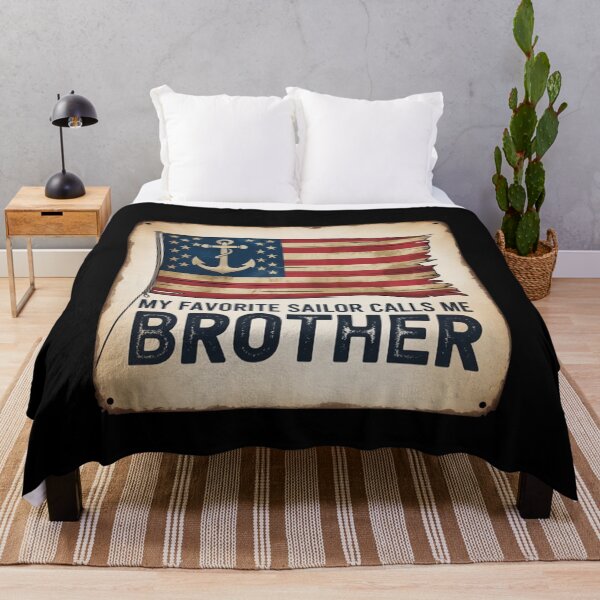 Item preview, My Favorite Sailor Calls Me Brother Sailor Brother US Flag designed and sold by BHMARTS.