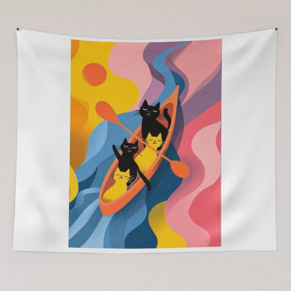 Item preview, "Paddle Purrfection: Meowtain Stream Dream Team" designed and sold by Print Fiction.