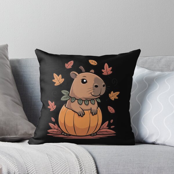 Item preview, Cute Halloween Capybara in Pumpkin Design designed and sold by MonkiFlipp.
