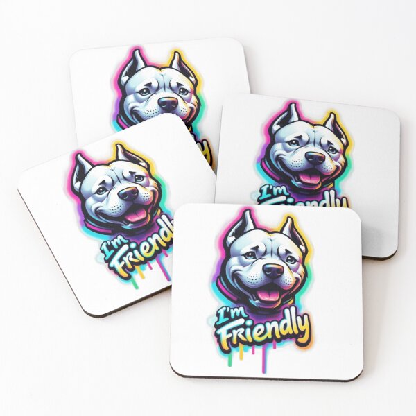 Item preview, Pitbull Smile Positive Message - I'm Friendly Dog designed and sold by Donald Dave T. Barrameda.
