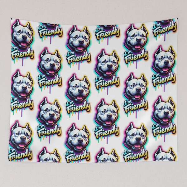 Item preview, Pitbull Smile Positive Message - I'm Friendly Dog designed and sold by Donald Dave T. Barrameda.