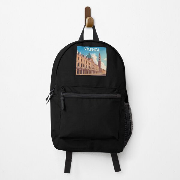 Item preview, Vicenza Italy Travel Poster – Vintage Illustration of Basilica and Bell Tower designed and sold by VividOrganica.