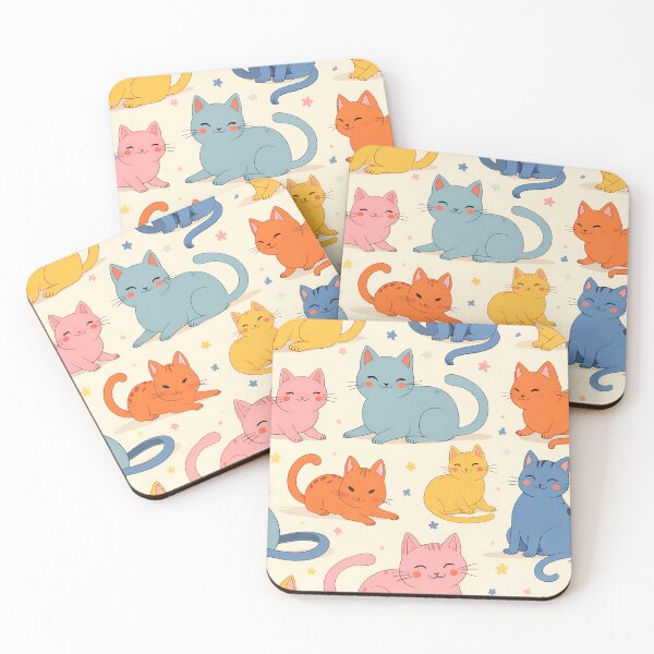 Item preview, Anime Style Cats | Cute Cartoon Cat Pattern Design designed and sold by NellyHorse.