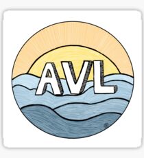 AVL Asheville Design by Teresa Walsh Sticker