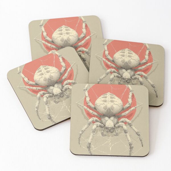 Item preview, Blood Moon Orb-Weaver | Vintage Linocut designed and sold by AJ Lab.