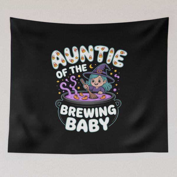 Item preview, Auntie of Brewing Baby - This gift is perfect for any proud aunt-to-be who wants to celebrate a new baby with a fun Halloween twist. designed and sold by ZyziowskyArt.