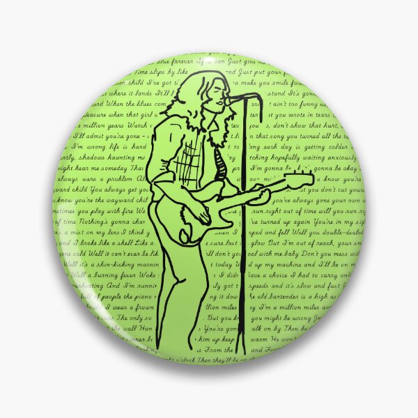 Item preview, Rory Gallagher - Lyrics Portrait (Green Version) designed and sold by Melty Shirts.