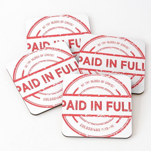 Item preview, Paid in Full - by Jesus Christ stamp designed and sold by stella literarium.