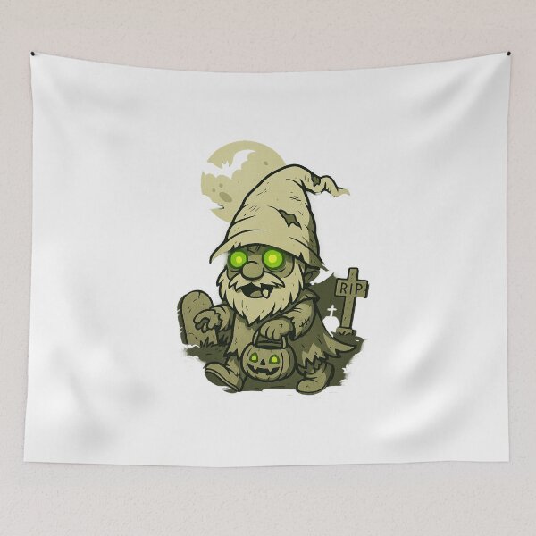 Item preview, Zombie Gnome Walking in Graveyard T-Shirt – Spooky Halloween Design designed and sold by PrintCreations9.