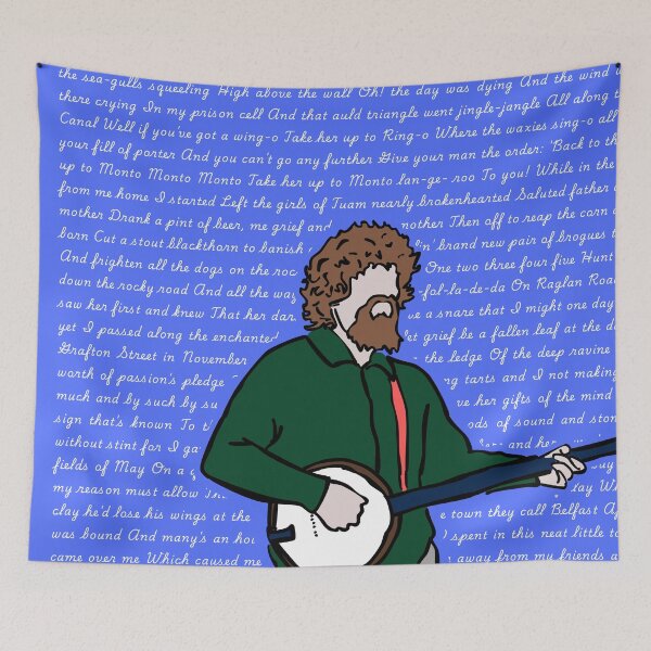 Item preview, Luke Kelly - Lyrics Portrait designed and sold by Melty Shirts.