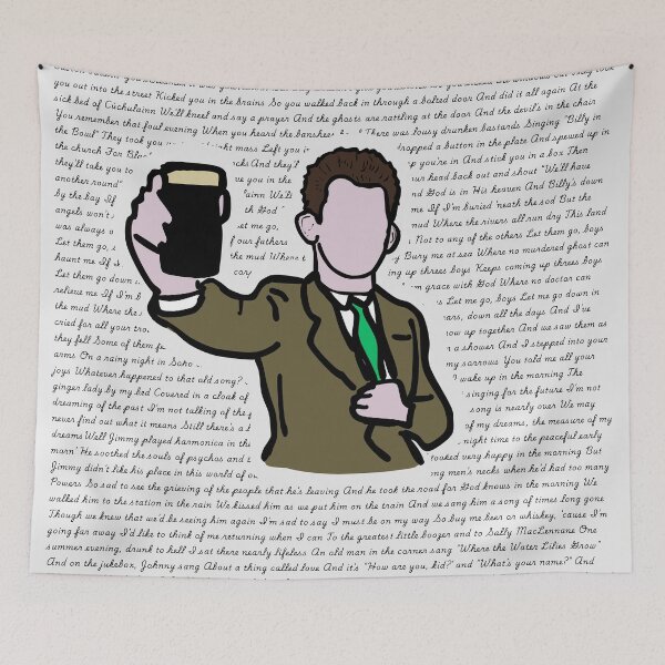 Item preview, Shane MacGowan - Lyrics Portrait designed and sold by Melty Shirts.