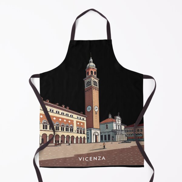 Item preview, Vicenza Italy Postcard – Piazza dei Signori & Campanile Retro Travel Art designed and sold by VividOrganica.