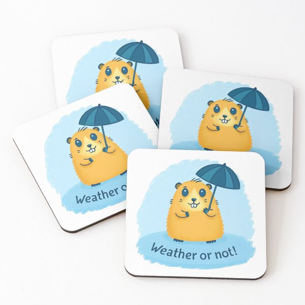 Item preview, Weather Or Not Hamster Umbrella Sticker designed and sold by kacperartdesign.