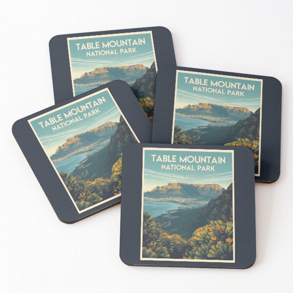 Item preview, A Vintage Illustration of Table Mountain National Park - South Africa  designed and sold by GoodOldVintage.