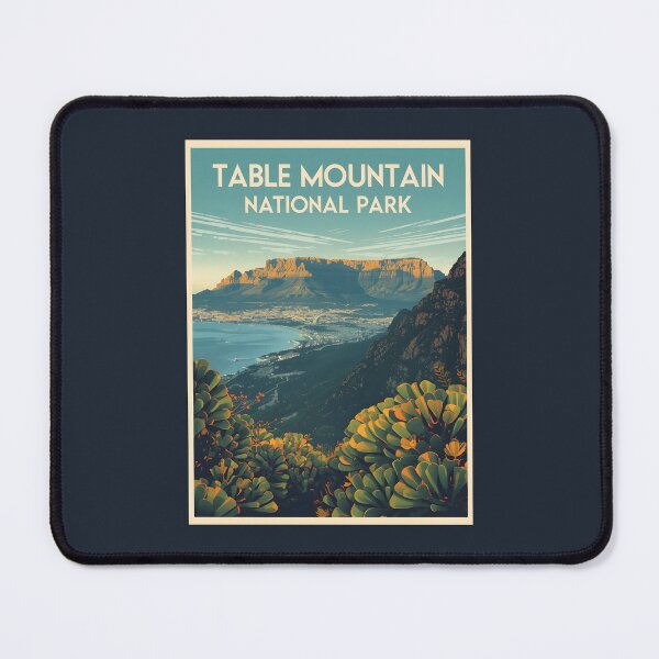 Item preview, A Vintage Illustration of Table Mountain National Park - South Africa  designed and sold by GoodOldVintage.