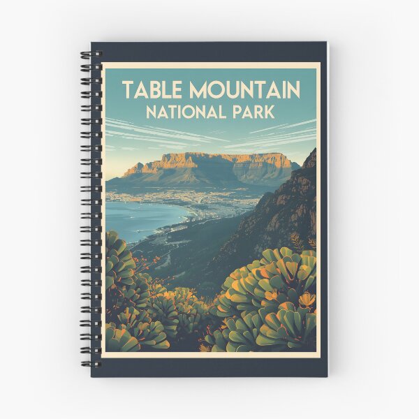 Item preview, A Vintage Illustration of Table Mountain National Park - South Africa  designed and sold by GoodOldVintage.