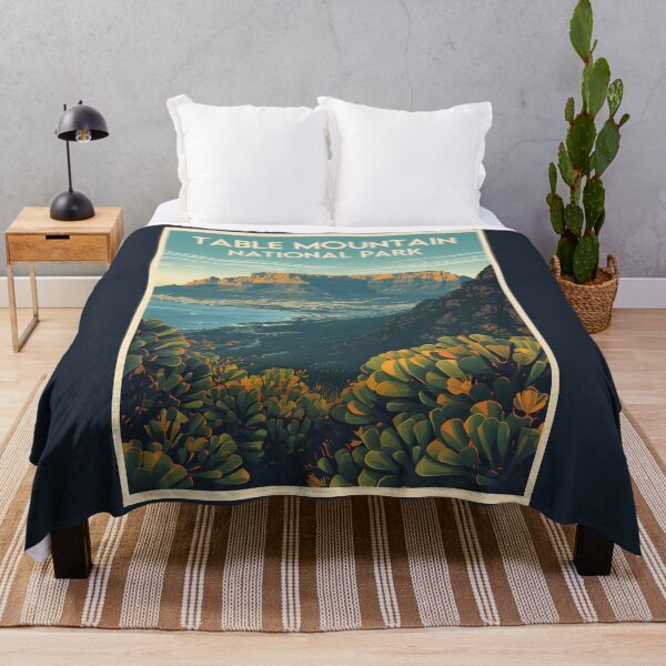 Item preview, A Vintage Illustration of Table Mountain National Park - South Africa  designed and sold by GoodOldVintage.