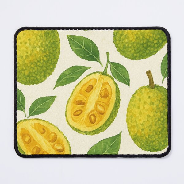 Item preview, Spiky oval-shaped durian watercolor pattern on texture paper designed and sold by cutsypatterns.