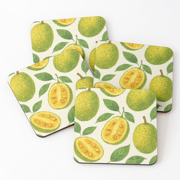 Item preview, Spiky oval-shaped durian watercolor pattern on texture paper designed and sold by cutsypatterns.