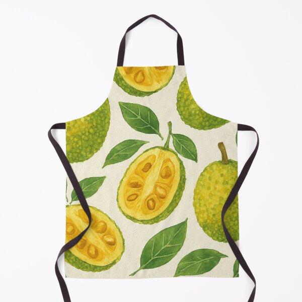Item preview, Spiky oval-shaped durian watercolor pattern on texture paper designed and sold by cutsypatterns.