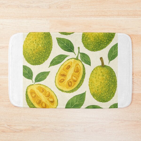 Item preview, Spiky oval-shaped durian watercolor pattern on texture paper designed and sold by cutsypatterns.