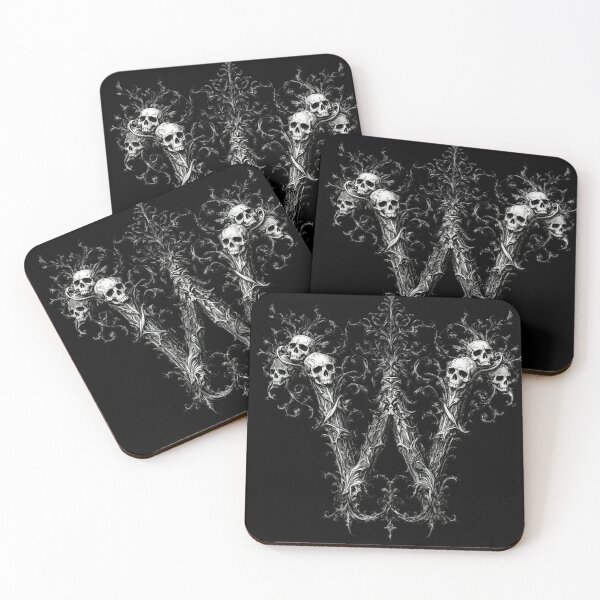 Item preview, W, Gothic Alphabet PNG, Halloween Letters, Skull Font for T-Shirt, Gothic Decor, Witchy Aesthetic designed and sold by TheGaliyaStudio.