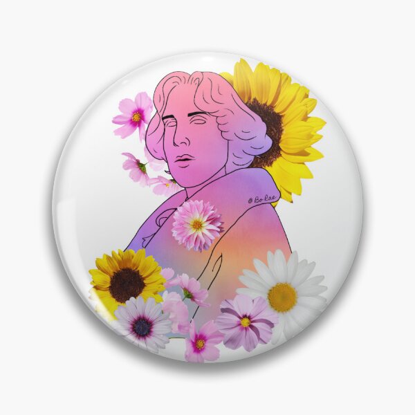Item preview, Floral painting of Oscar Wilde designed and sold by Bo-Rae.