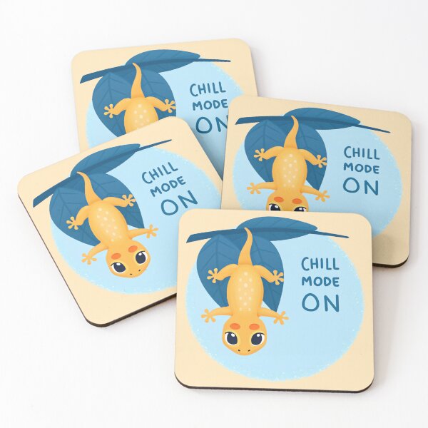 Item preview, Chill Mode On Gecko Sticker designed and sold by kacperartdesign.